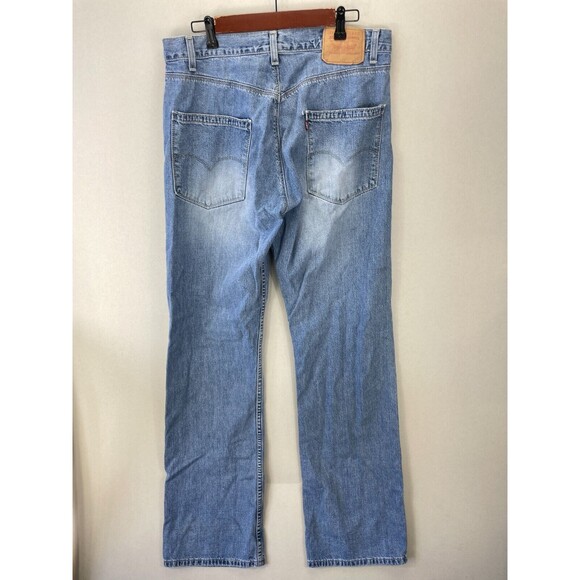 Vintage Levis 557 Jeans Men 34x36 Blue Relaxed Boot Fit Cowboy Y2k - Picture 5 of 15